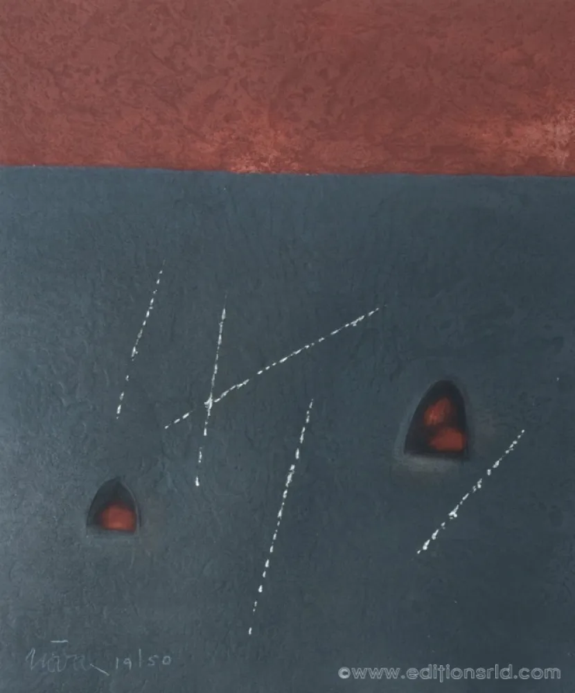 彫版 Nóvoa - CARRÉ NOIR & ROUGE 