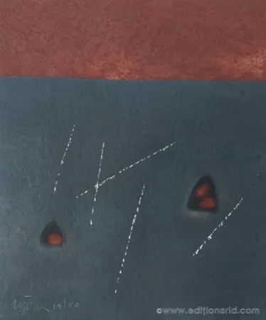 彫版 Nóvoa - CARRÉ NOIR & ROUGE 