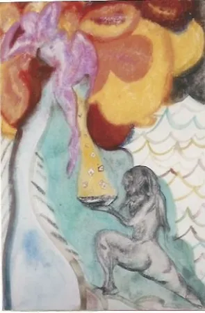 彫版 Ofili - Study for Ovid-Windfall