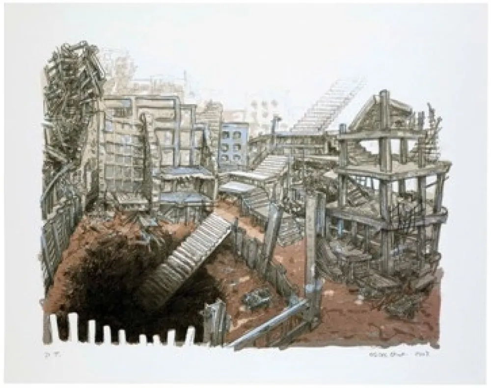 リトグラフ Oiwa - STAIRS