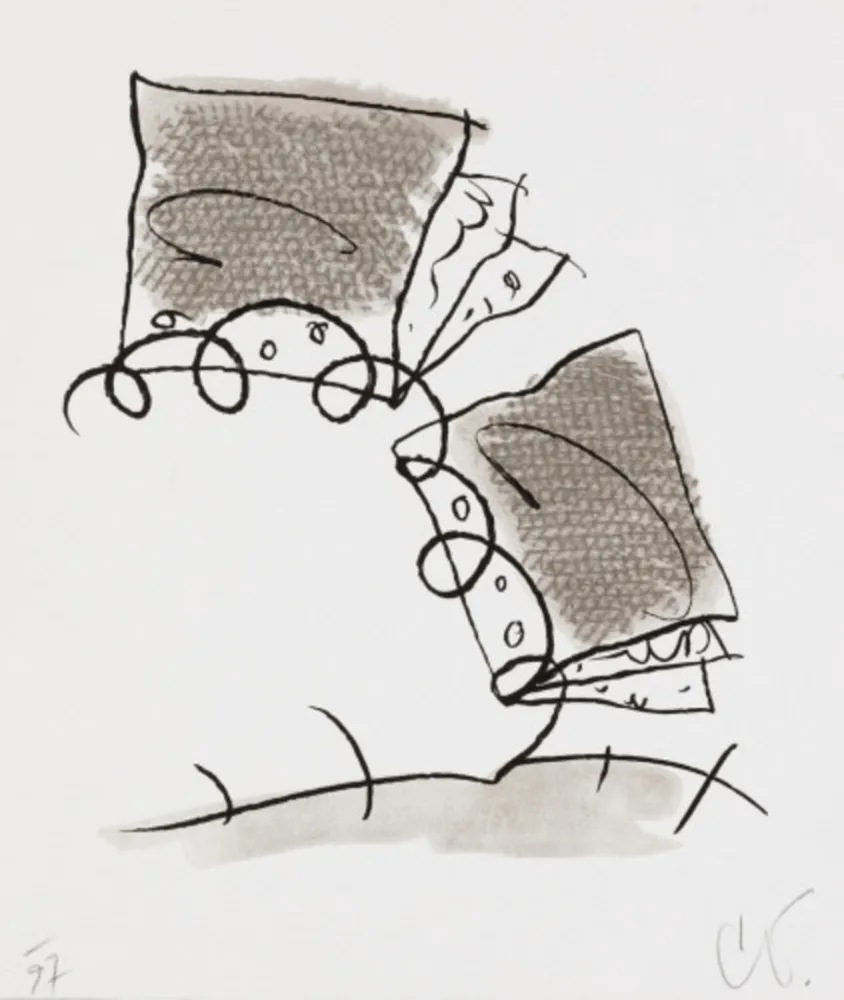 リトグラフ Oldenburg - Notebook Torn in Half