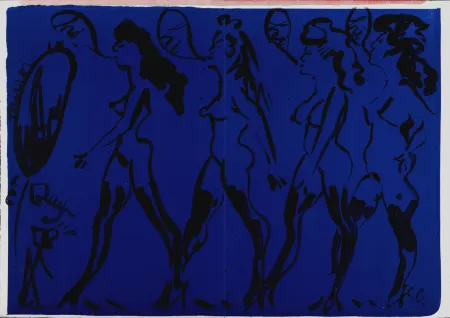 リトグラフ Oldenburg - Parade of Women, 1964 - Hand-Signed!