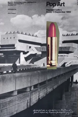 オフセット Oldenburg - „Proposal for a sculpture in the form of a giant lipstick, Hayward gallery, London 1969, C. O.“.