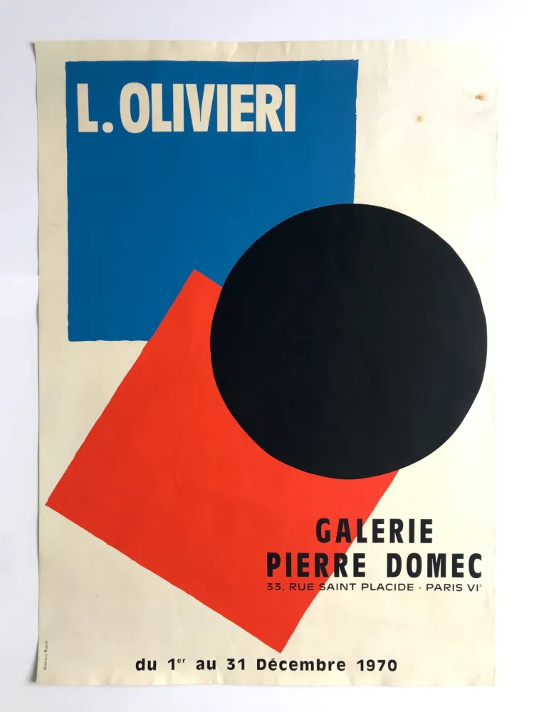 掲示 Olivieri - Galerie Pierre Domec