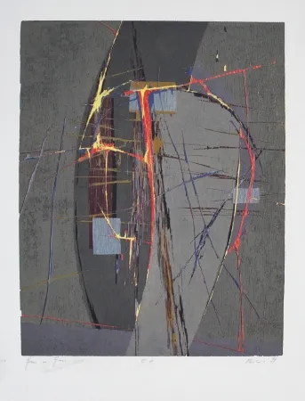 木版 Olschewski - Grau in Grau / Gray in Gray