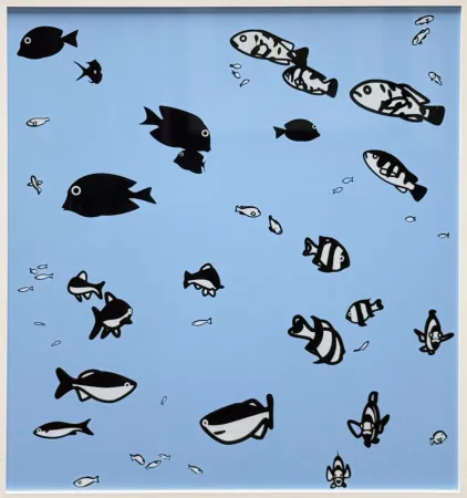 シルクスクリーン Opie - We swam amongst the fishes (version 1)