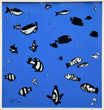 シルクスクリーン Opie - We swam amongst the fishes (Version 2)