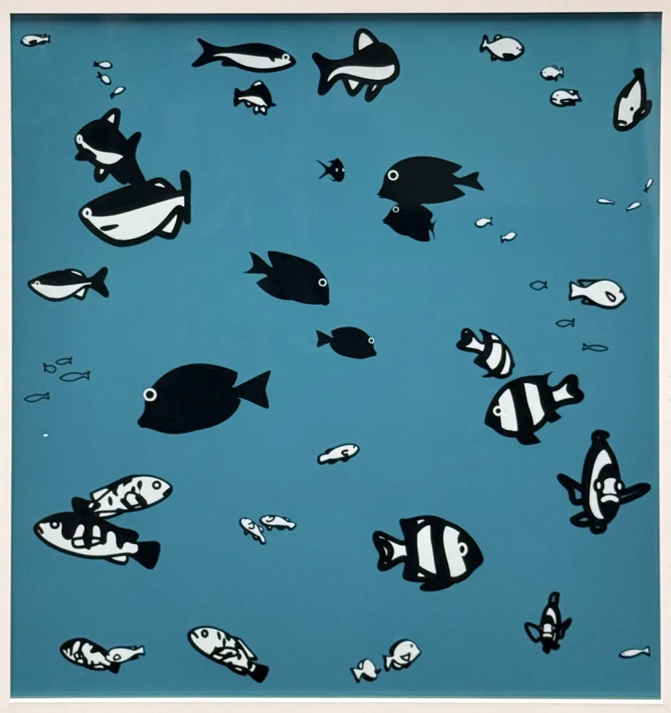 シルクスクリーン Opie - We swam amongst the fishes (version 4)