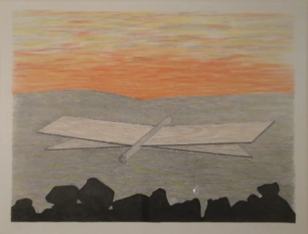 リトグラフ Oppenheim - Der Zypressenschwärmer.