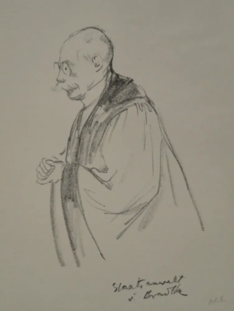 リトグラフ Orlik - Aus dem Reigen-Process 1921