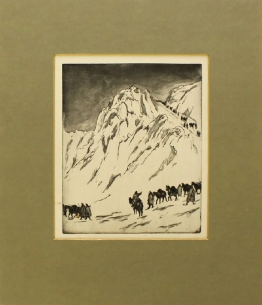 エッチングと　アクチアント Orlik - Austrian Munitions Column on Serbian Border