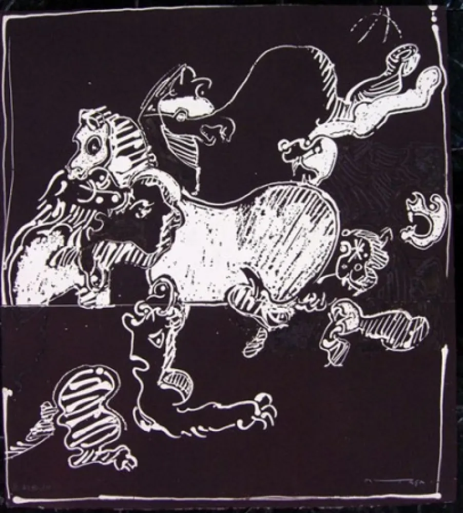 エッチング Ortega - FIERAS Y CABALLO