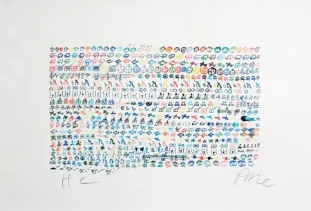 リトグラフ Paik - TV news