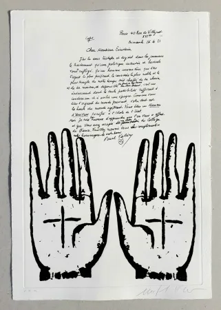 リノリウム彫版 Paladino - Cher monsieur Einstein (tav. 4)