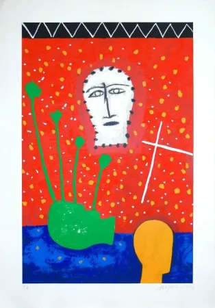 シルクスクリーン Paladino - Composizione