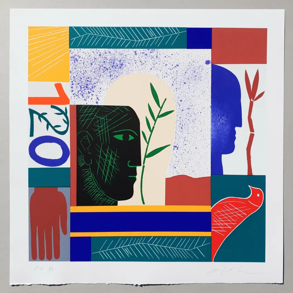 シルクスクリーン Paladino - Composizione