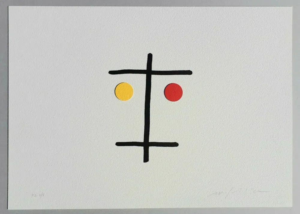 シルクスクリーン Paladino - I volti