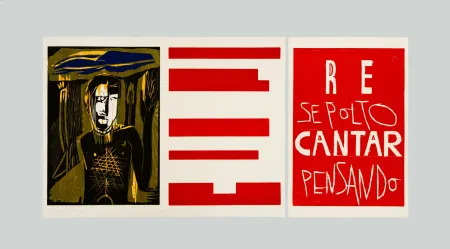 木版 Paladino - Re sepolto cantar pensando