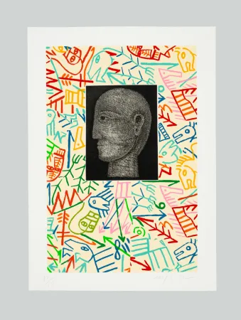 リノリウム彫版 Paladino - Senza titolo