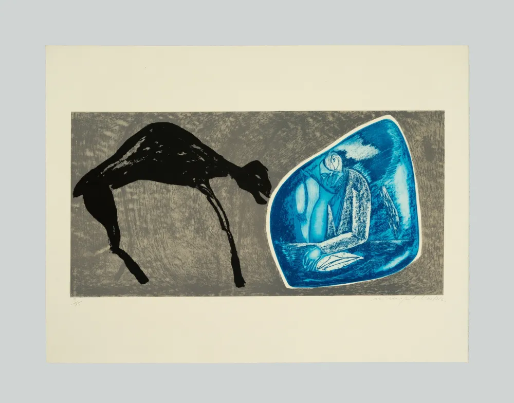 リトグラフ Paladino - Senza titolo