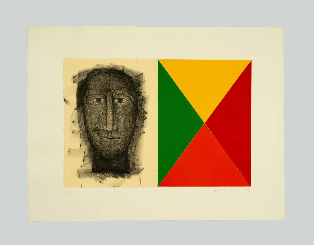 リトグラフ Paladino - Senza titolo