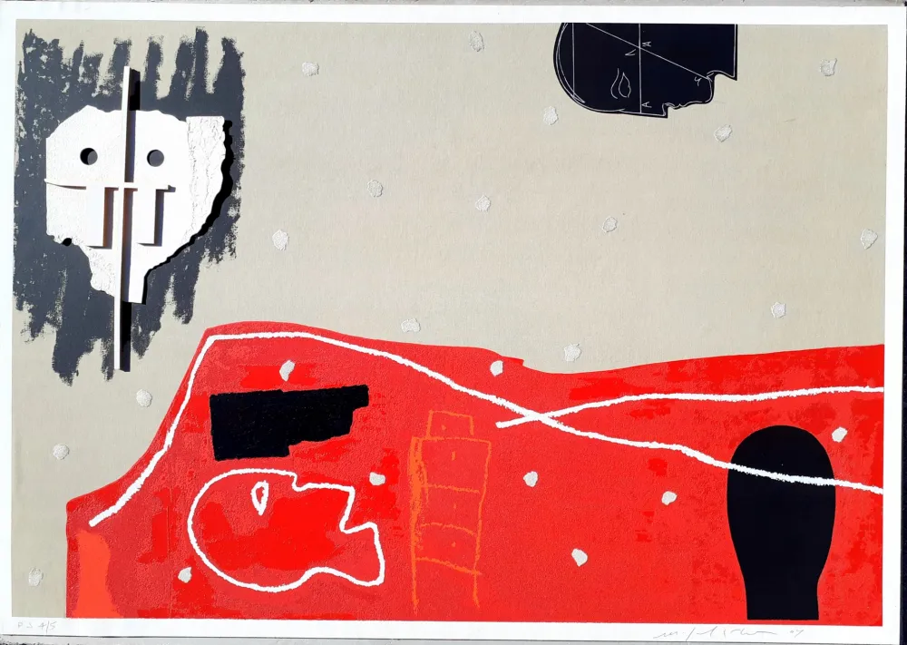 シルクスクリーン Paladino - Sipario