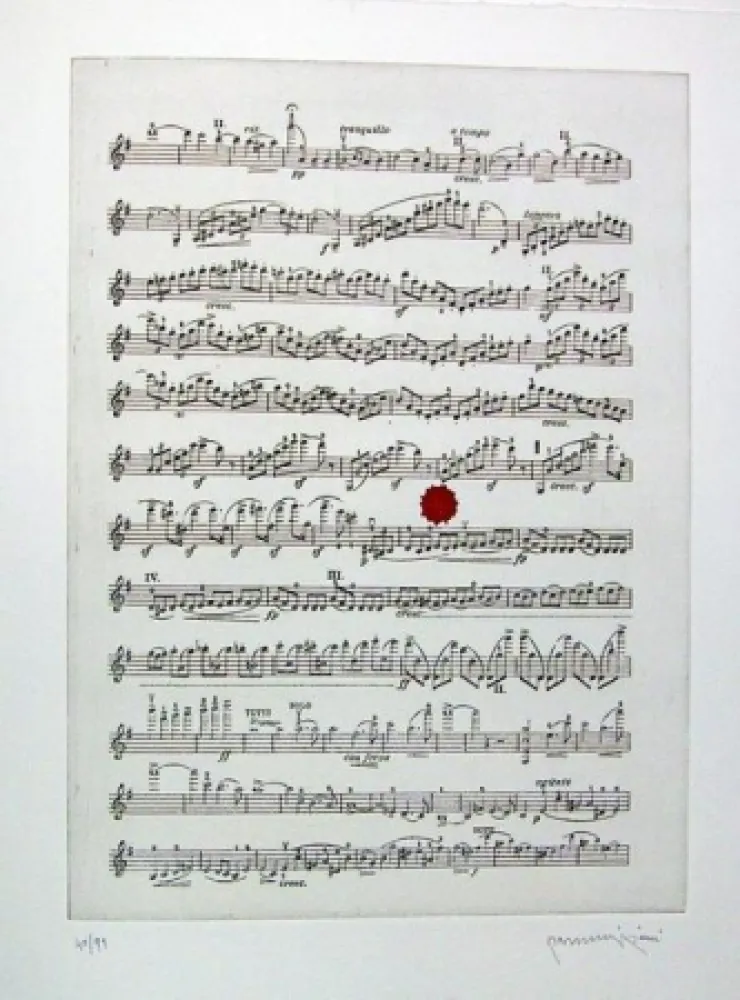 挿絵入り本 Parmiggiani - Israel. Three Poems