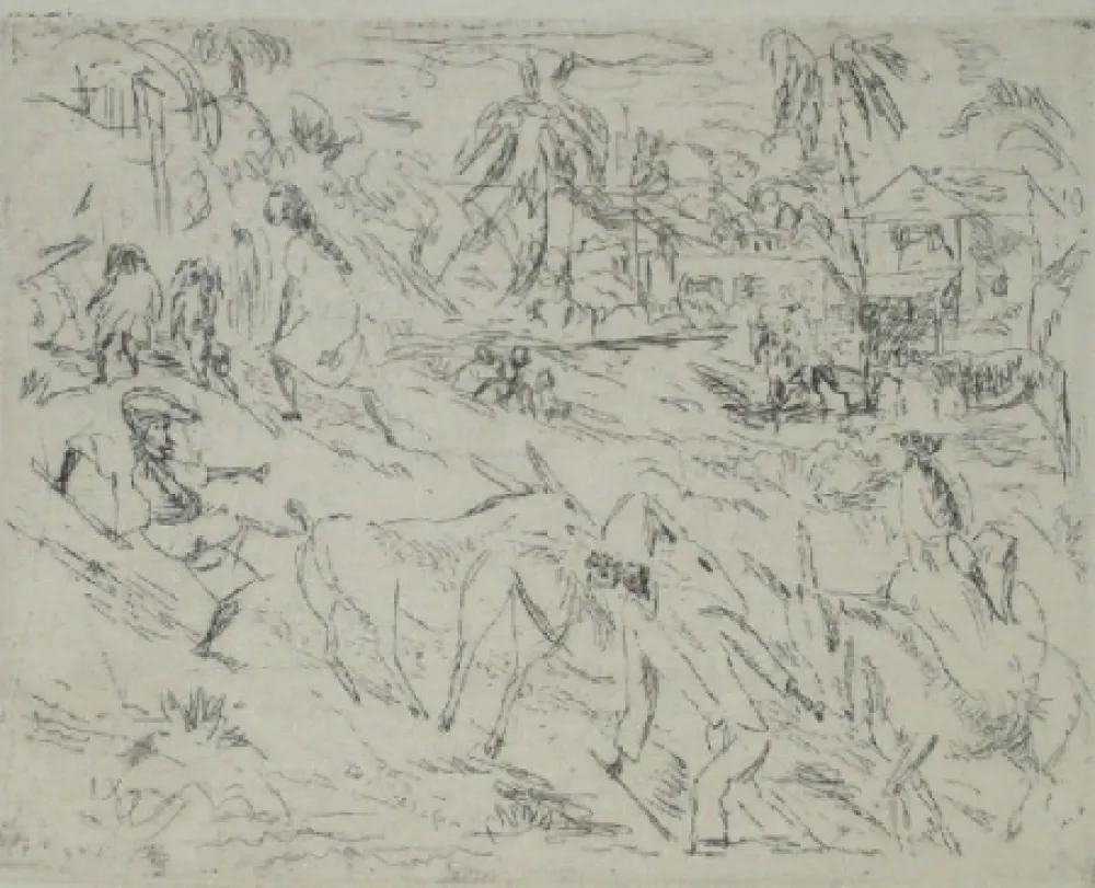 エッチング Pascin - Campagne cubaine