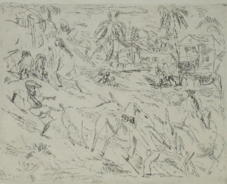 エッチング Pascin - Campagne cubaine