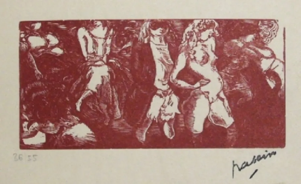 リトグラフ Pascin - Filles de la nuit