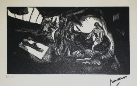 木版 Pascin - L'atelier