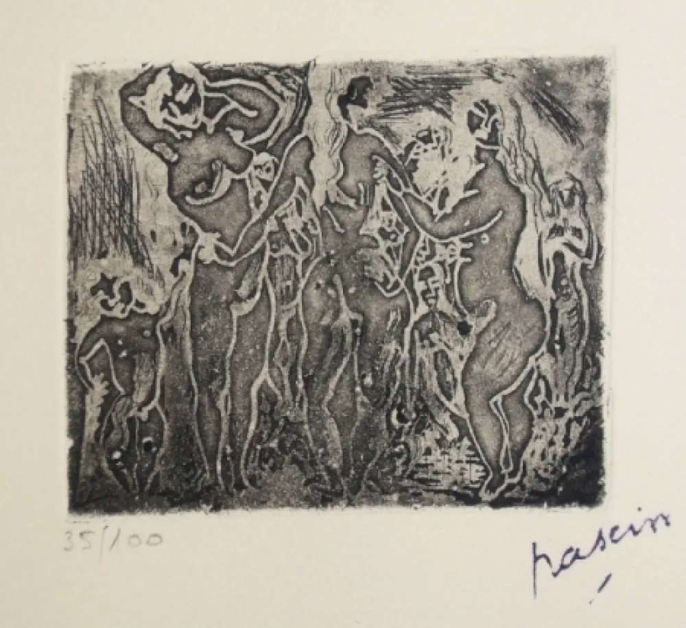 彫版 Pascin - Les trois graces