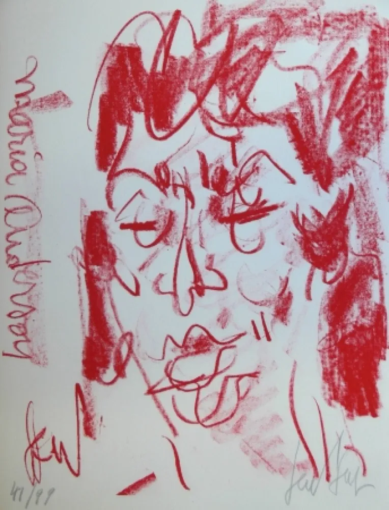 リトグラフ Paul  - MARIANE ANDERSON - Portrait - Lithographie Originale / Original Lithograph