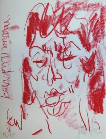 リトグラフ Paul  - MARIANE ANDERSON - Portrait - Lithographie Originale / Original Lithograph