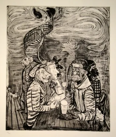 エッチングと　アクチアント Pauli - Café colonial, auch Grand Café Collioure