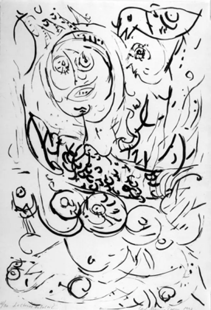 エッチング Pedersen - Chariot du soleil