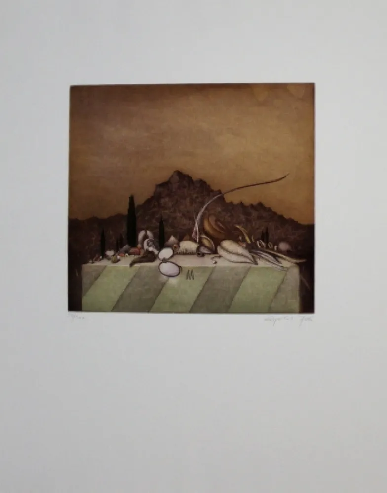 エッチングと　アクチアント Peer - Still Life Landscape