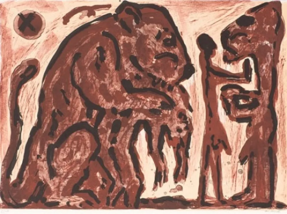 リトグラフ Penck - Erinnerung unbekannt