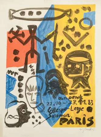 技術的なありません Penck - Expo 83 - Galerie Gillespie Laage. 