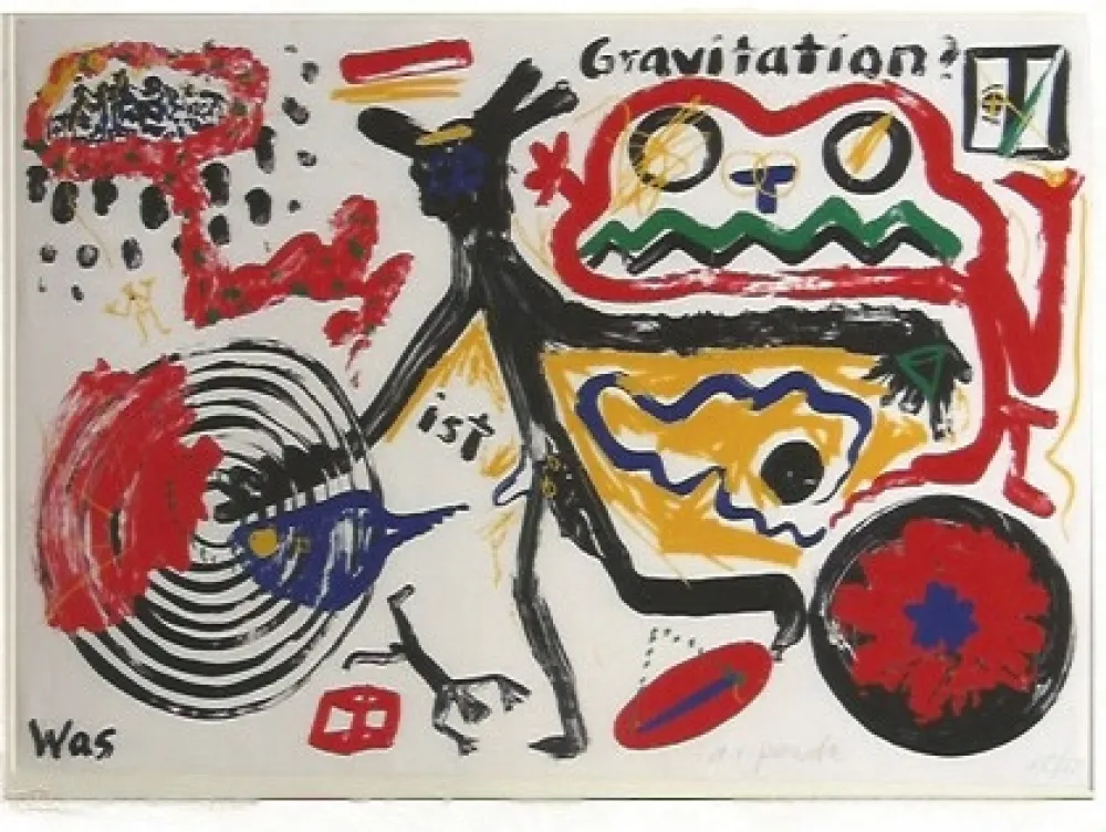 シルクスクリーン Penck - Was ist Gravitation