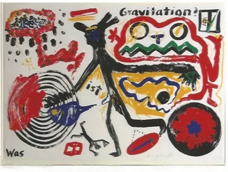 シルクスクリーン Penck - Was ist Gravitation