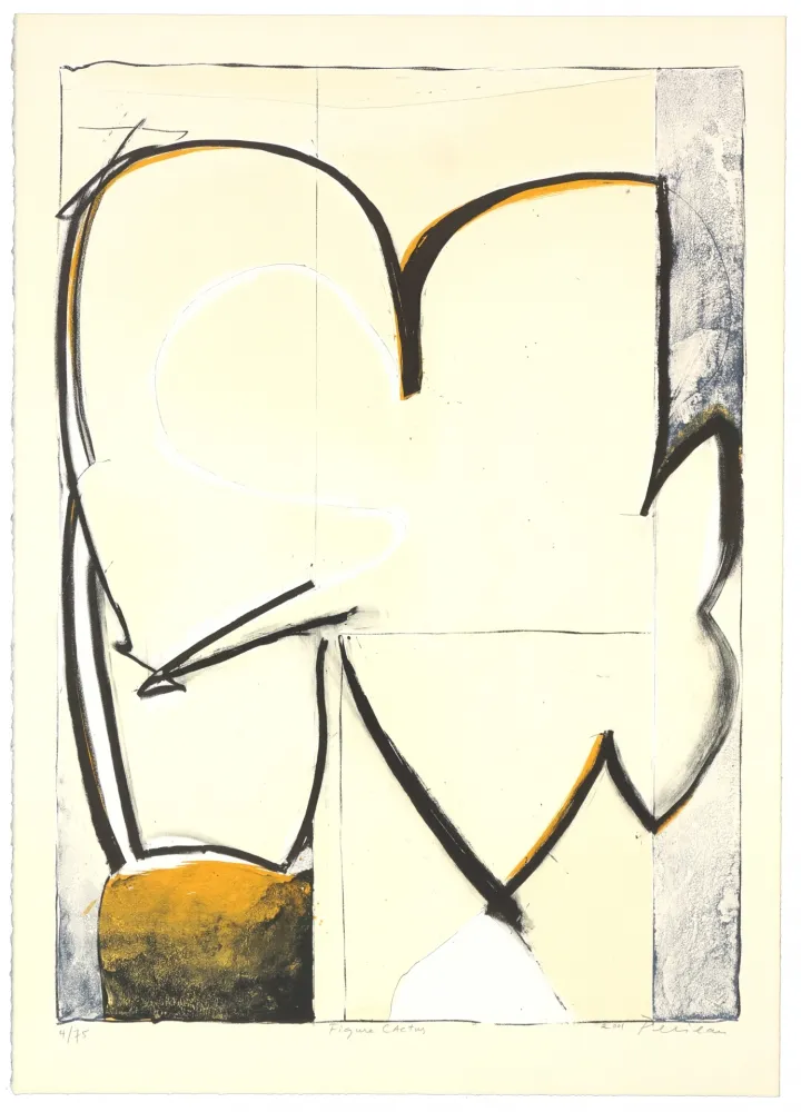 リトグラフ Péneau - Figure cactus