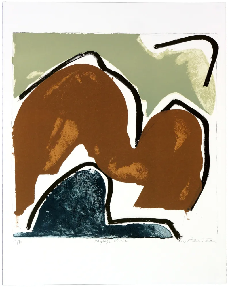 リトグラフ Péneau - Paysage chose