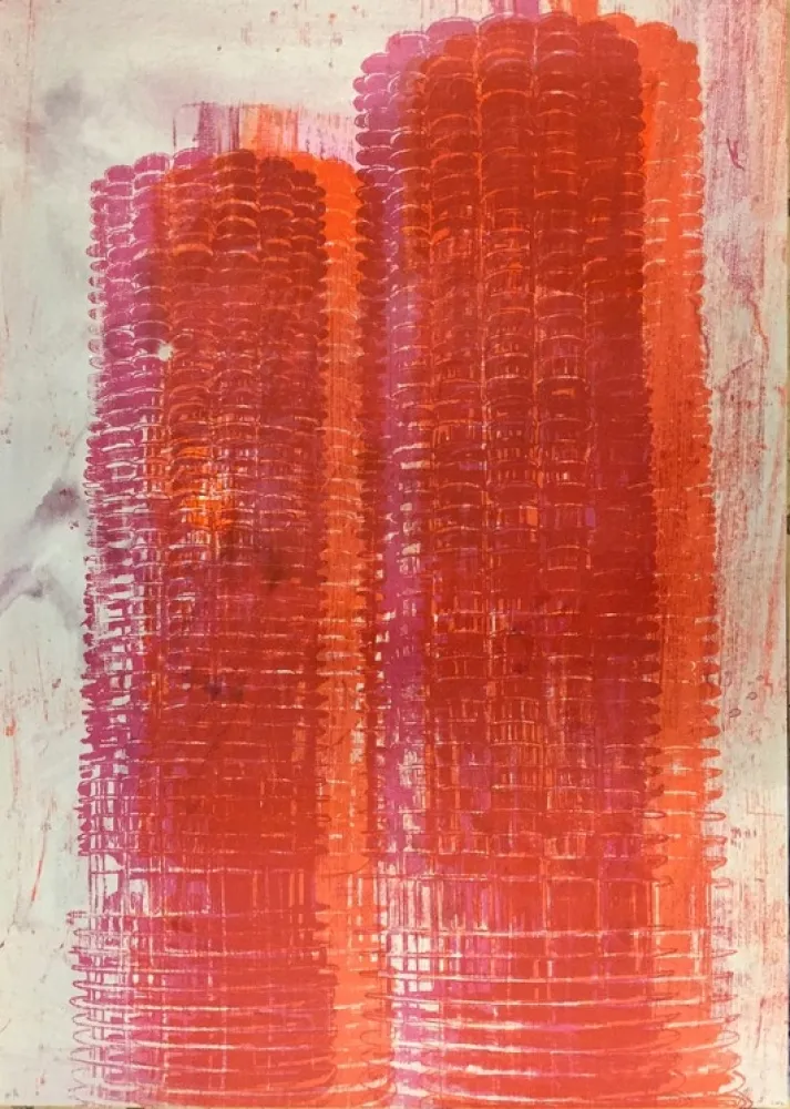 リトグラフ Perez  - Marina Towers, Chicagoch