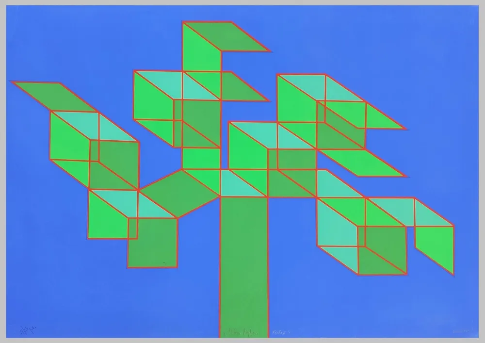 シルクスクリーン Perilli - Kontakte