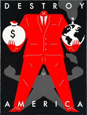 シルクスクリーン Peterson - Destroy America (Black)