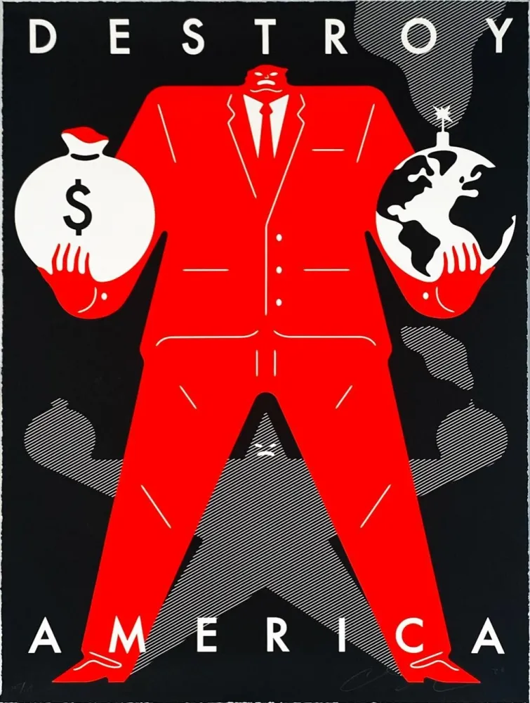 シルクスクリーン Peterson - Destroy America (Black)