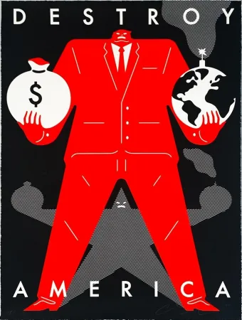 シルクスクリーン Peterson - Destroy America (Black)