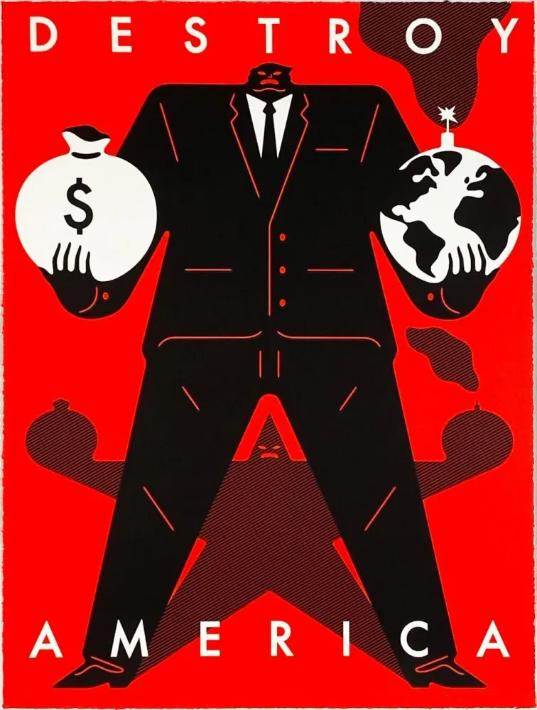 シルクスクリーン Peterson - Destroy America (Red)