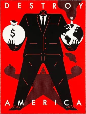シルクスクリーン Peterson - Destroy America (Red)